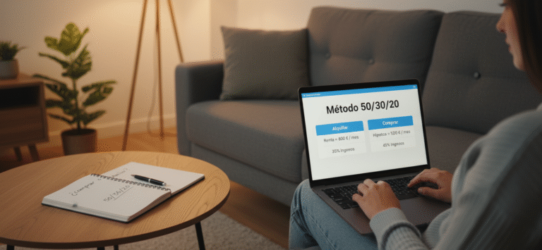 Ejemplo 1: Cómo aplicar el método 50/30/20 si vas a comprar o alquilar casa generated image december 09, 2025 6 12pm