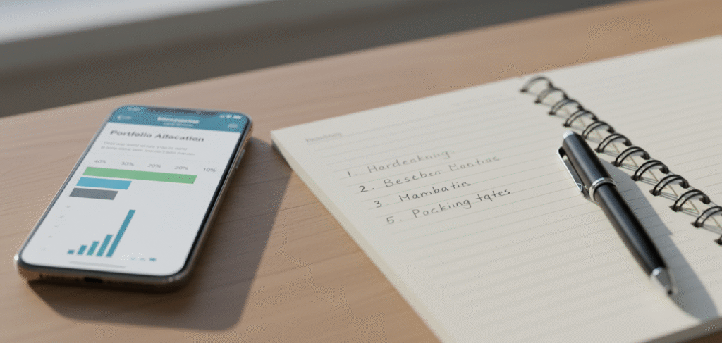 Ejemplos visuales de tres carteras diversificadas según perfil: conservadora, equilibrada y dinámica