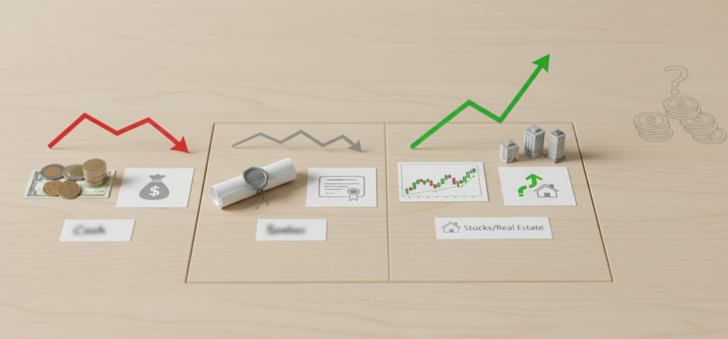 Comparación de cómo diferentes activos financieros se comportan ante la inflación